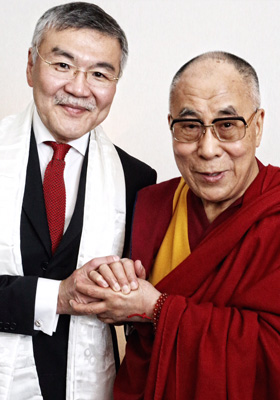 Dr. Thomas Pfeifer, Alexei Maratowitsch Orlow, Dalai Lama, Frankfurt 2014